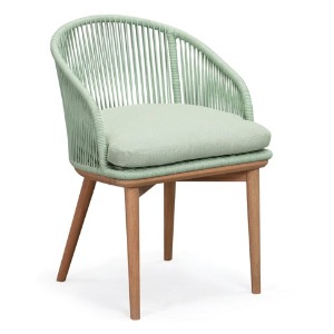 Sutton -Wood  Side Chair (FSC 100% Eucalyptus + Rope + Metal)