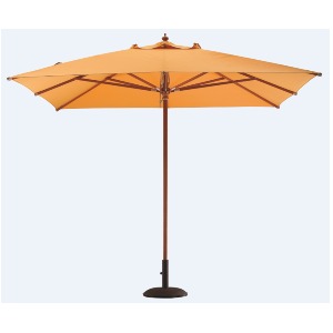 Rectangular Wooden Umbrella: 1-piece Pole (FSC 100% Eucalyptus) 