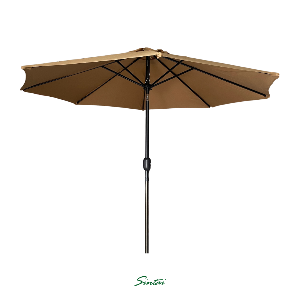 9ft Metal Outdoor Umbrella with Aluminum Pole and Steel Ribs